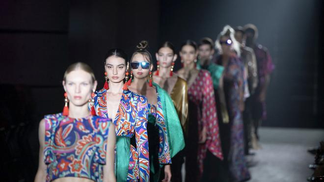 Models parading at 080 Barcelona Fashion