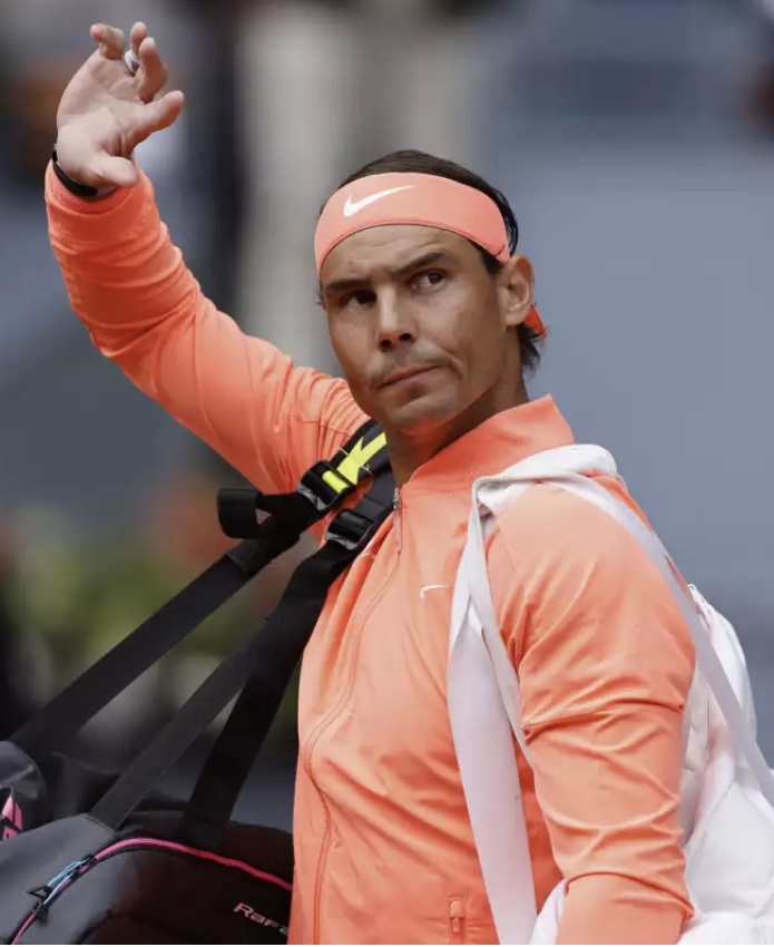 Rafa Nadal leaving a match