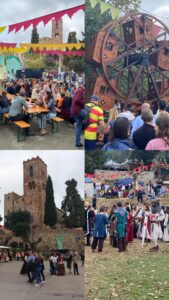 Multiple images of the medieval festival