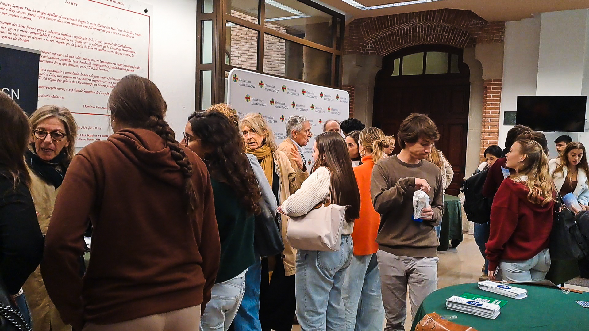 Students explore the different non-profits at the volunteering fair.