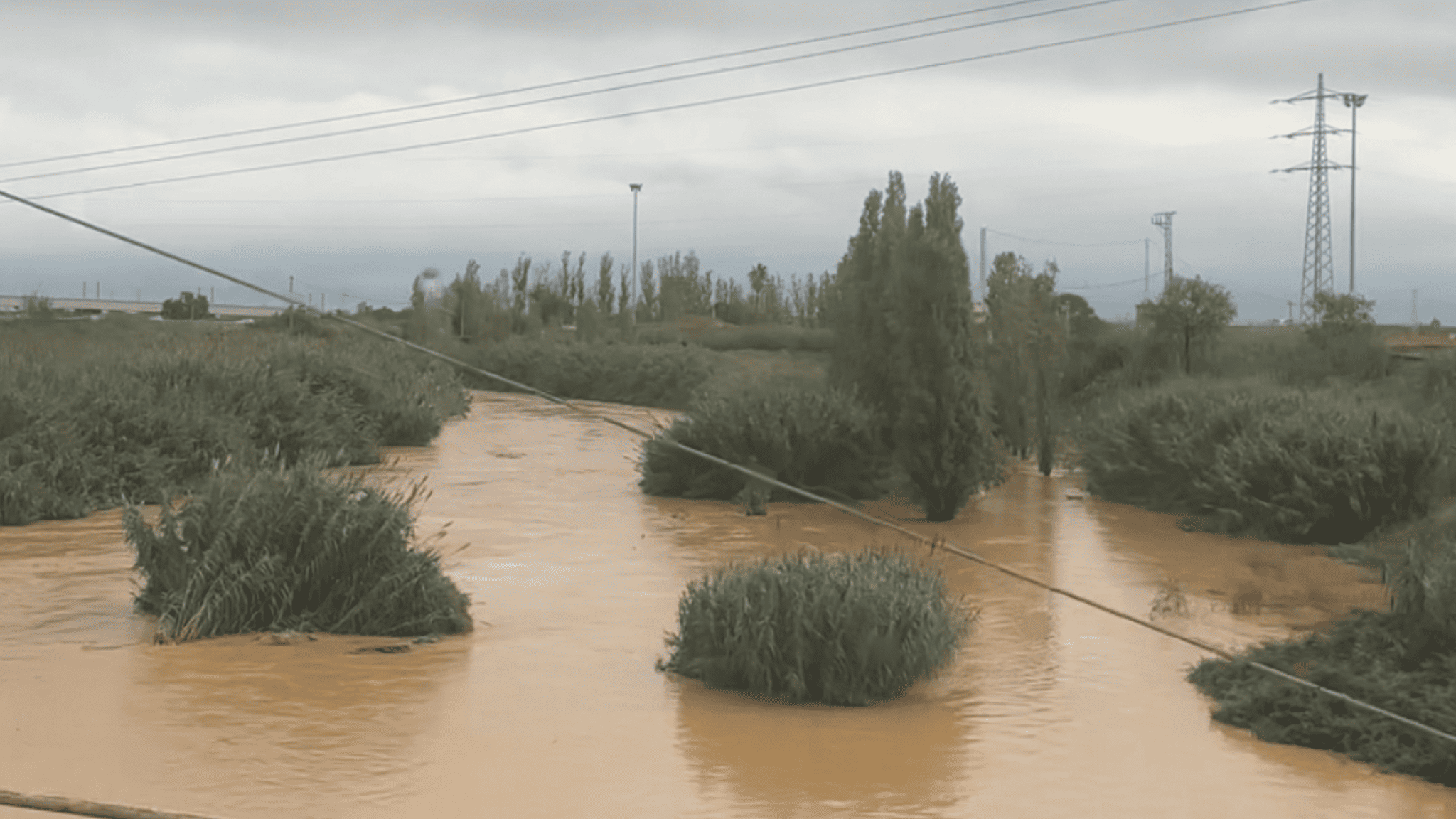 Llobregat river affected by the DANA's